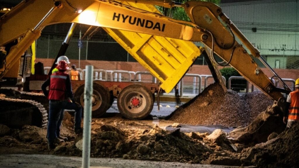 Obras de noche de SAPAL