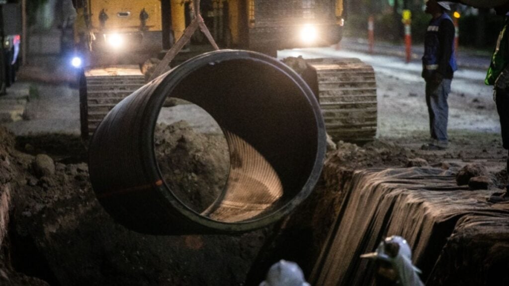 Obras de noche de SAPAL