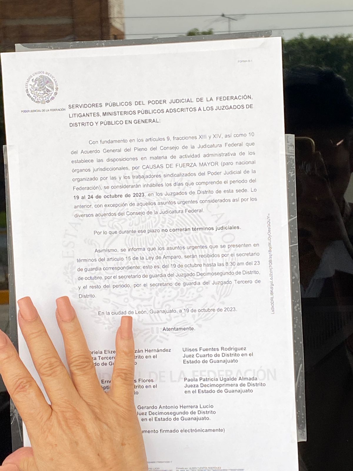 Paro nacional en el Poder Judicial de la Federación