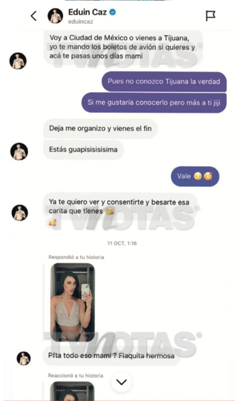 Exhiben a Eduin Caz en supuesta aventura con chica trans y publican estas pruebas