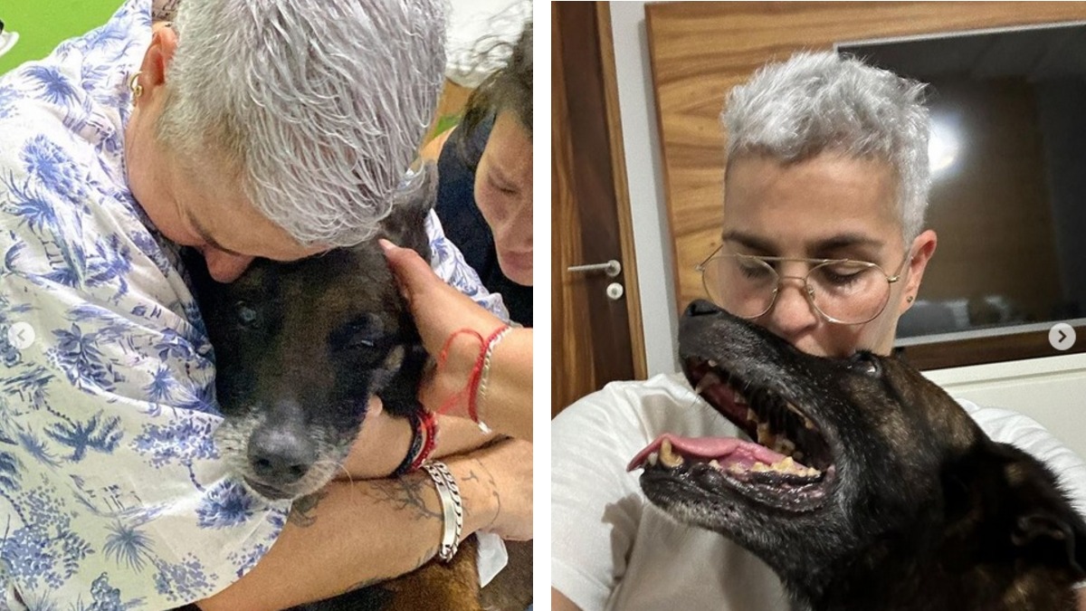 Federica Quijano y su perrito Fénix