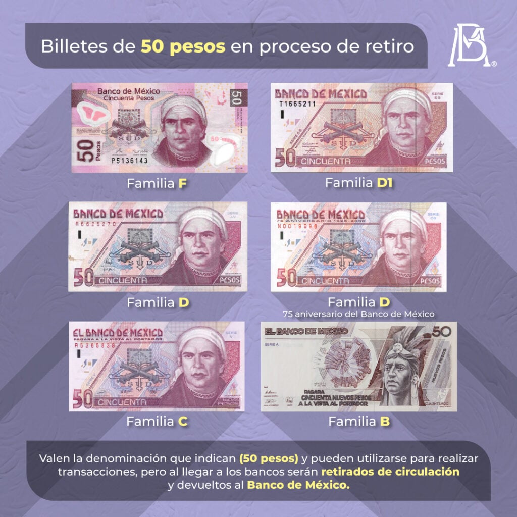 billetes de 50 pesos