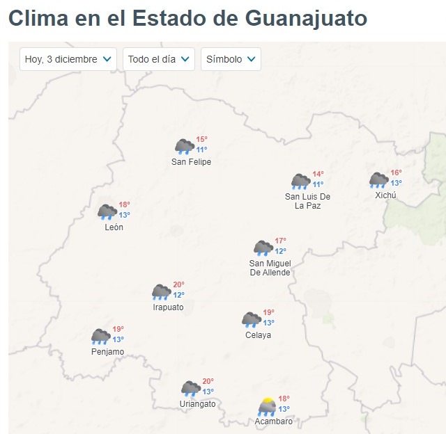 Clima en Guanajuato
