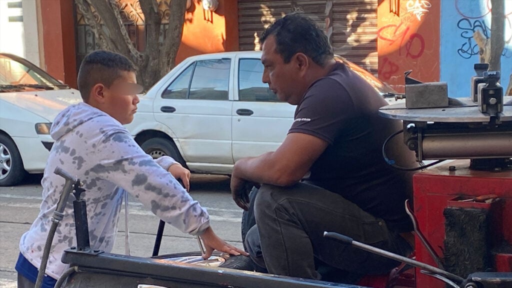 El Yankee y su hijo