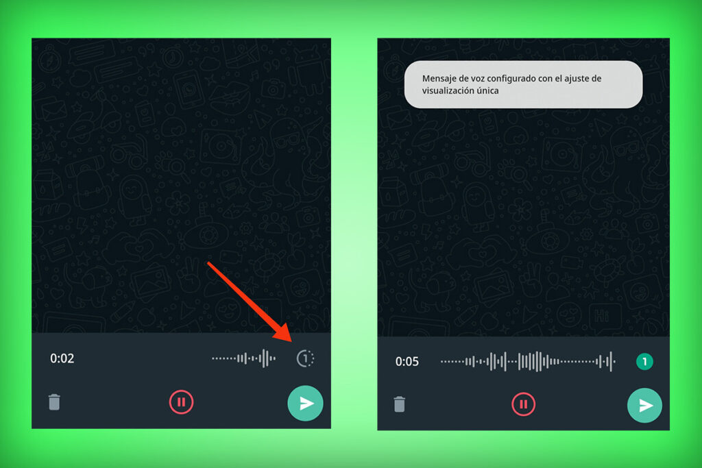 Mensaje de visualización única WhatsApp