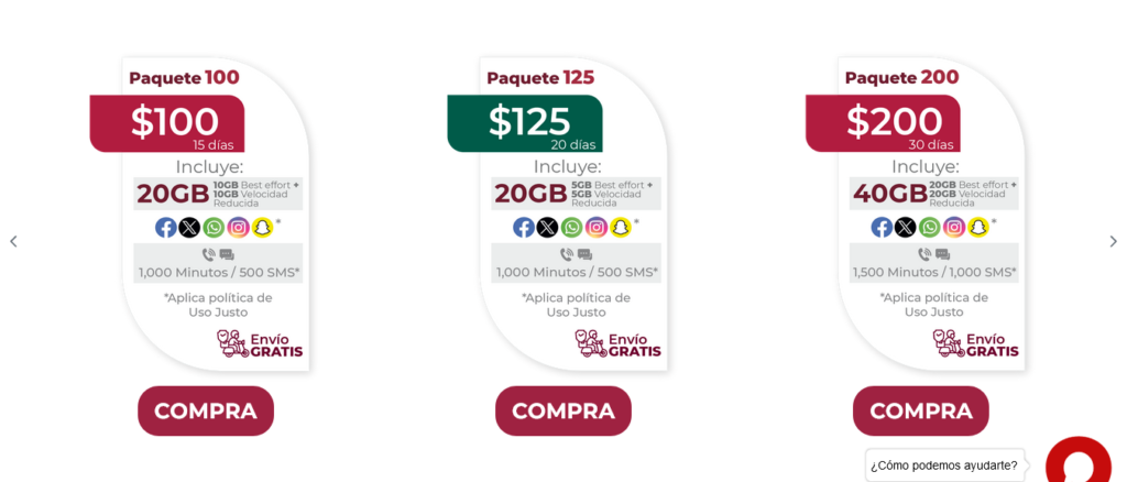 Paquetes Internet para el Bienestar