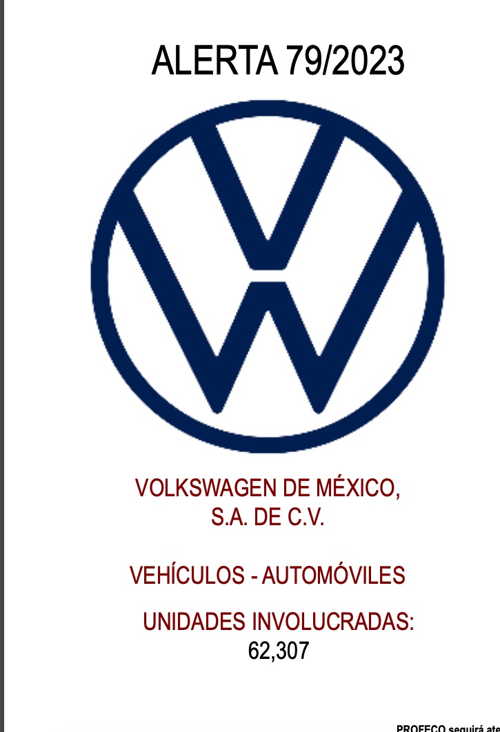 Volkswagen reporta fallas en vehículos.