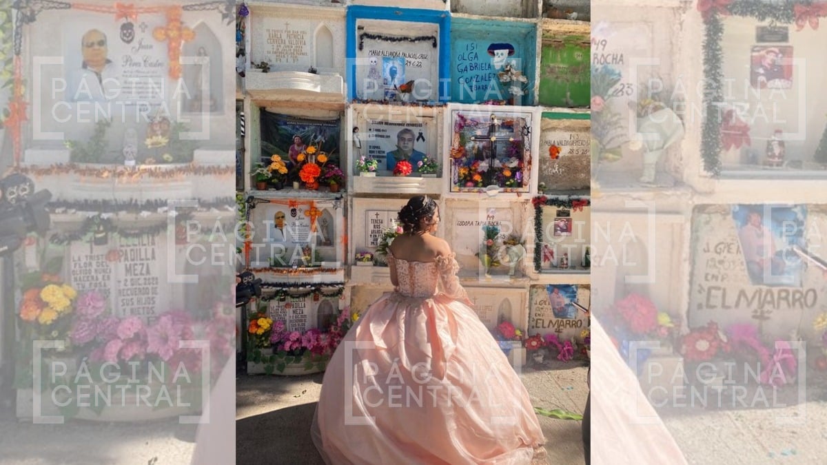 Quinceañera en el panteón San Nicolás