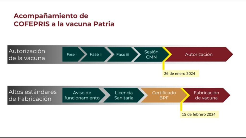 Proceso de la vacuna Patria