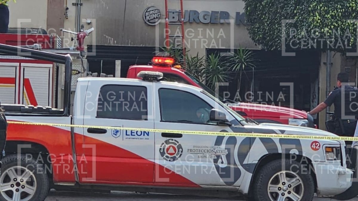 Incendio en burger King de la zona peatonal de León