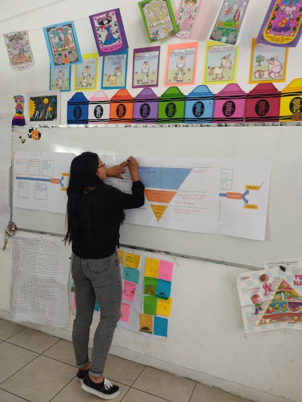 maestra salón de clases