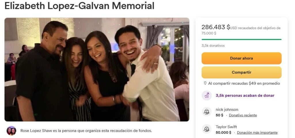 Campaña de donación tiroteo