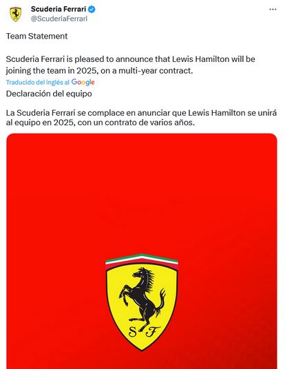 Hamilton a Ferrari