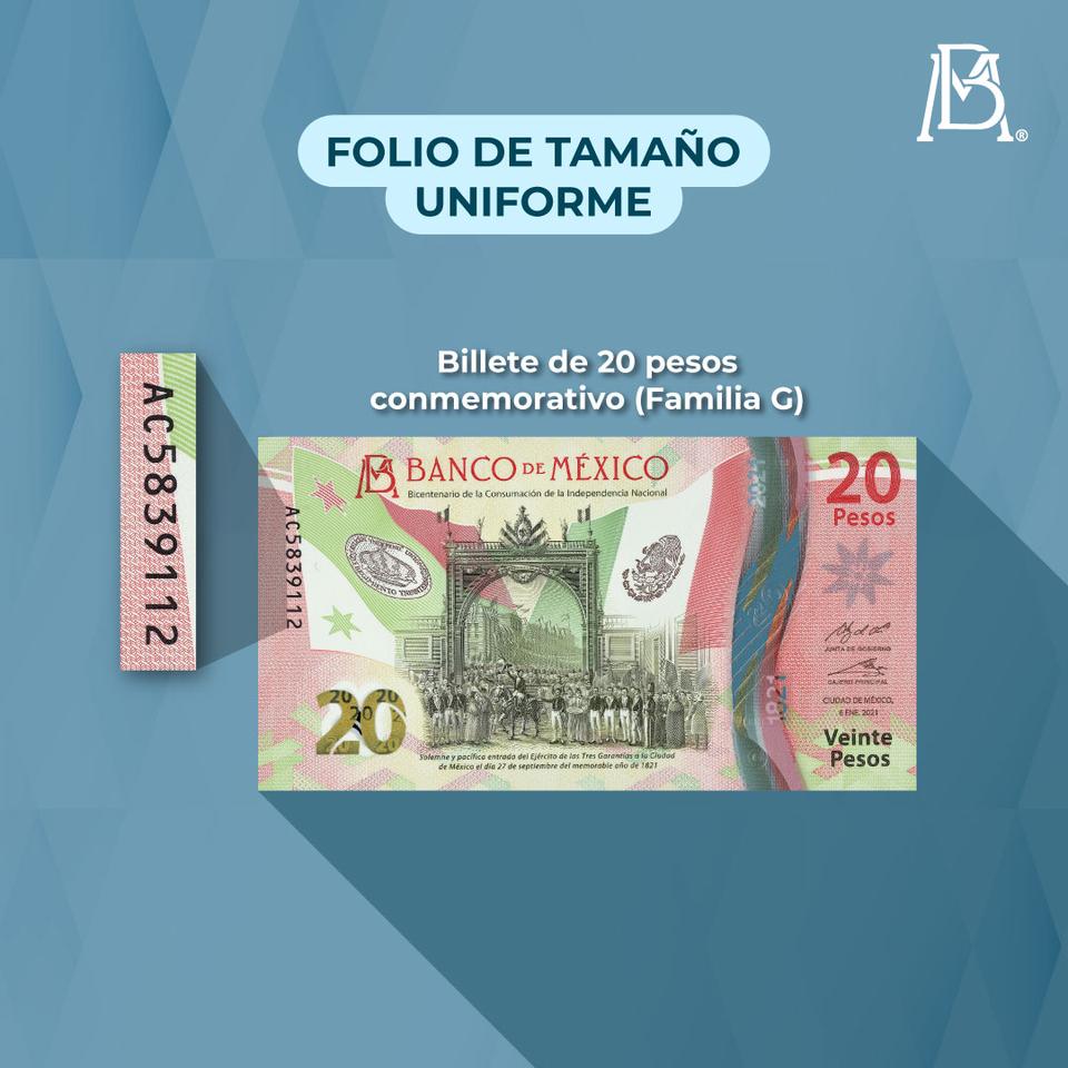 Billete de 20 pesos