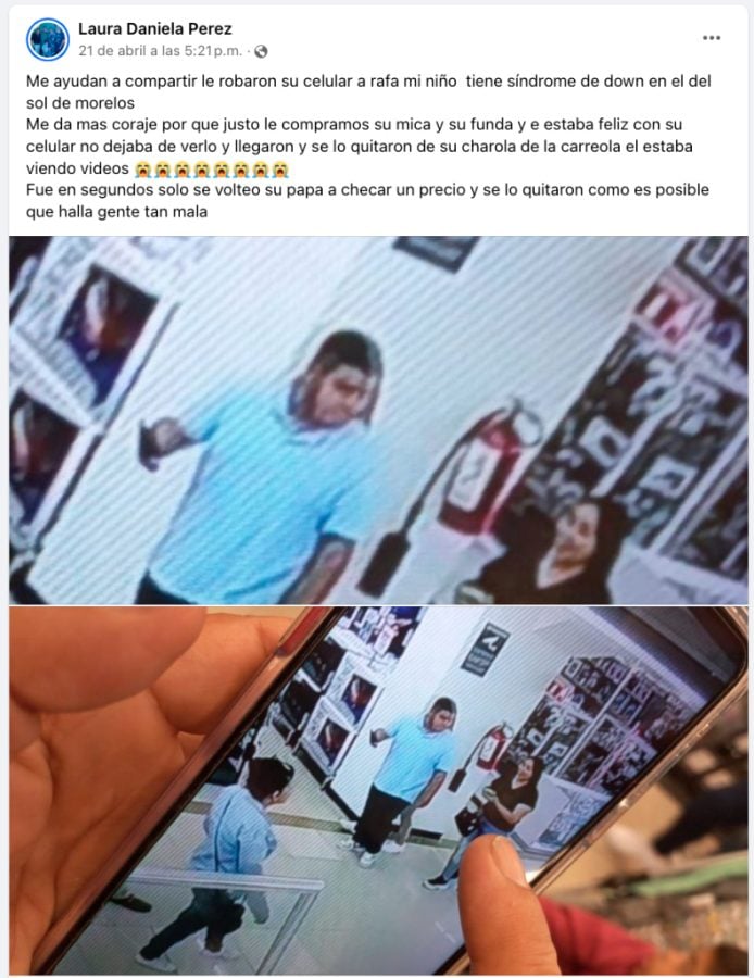 Denuncian a pareja por robar celular a niño con síndrome de Down