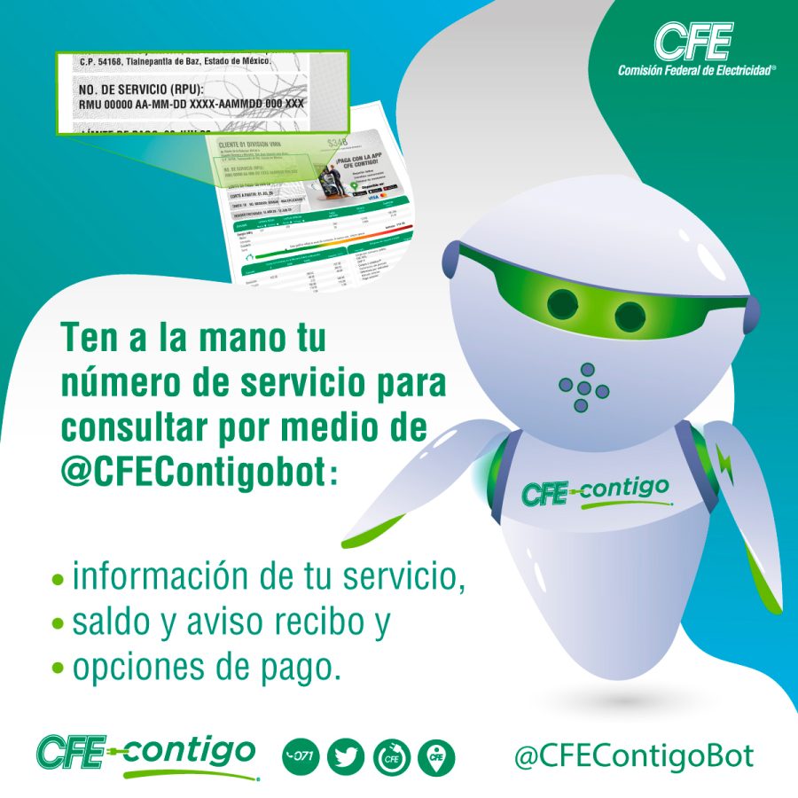 CFE: Te decimos como obtener tu recibo desde Telegram