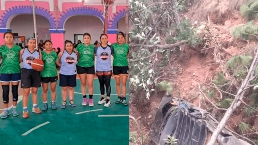 Oaxaca: Vuelca vehículo con un equipo de basquetbol femenil