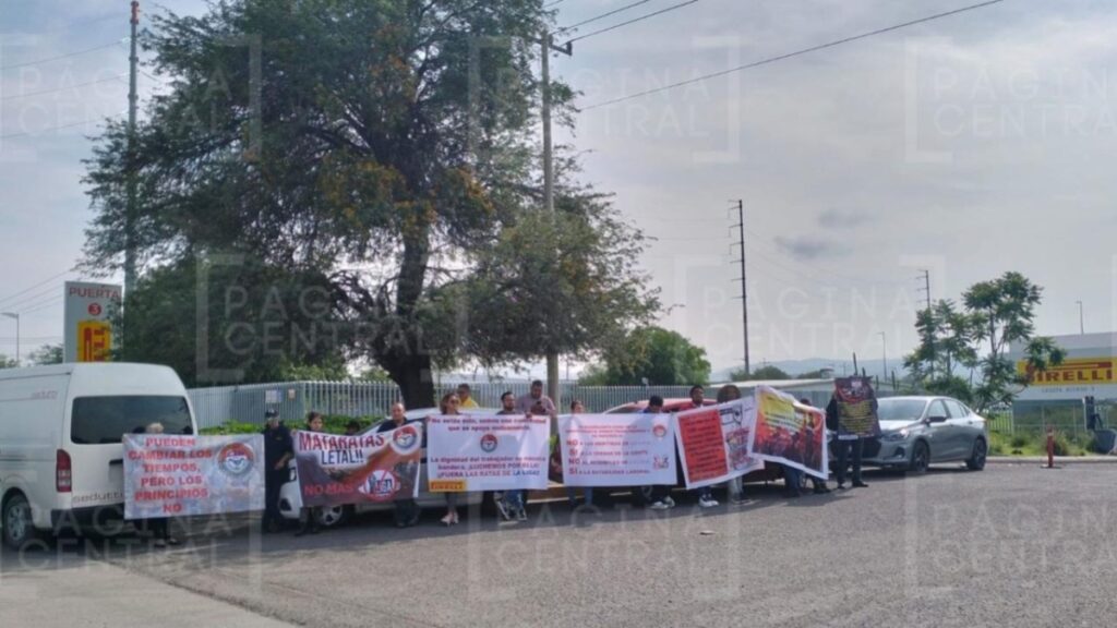 manifestación en Pirelli