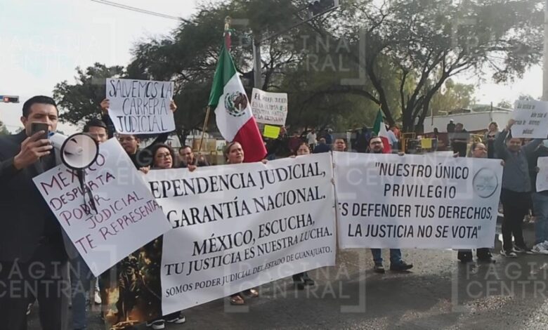 Reforma Poder Judicial: Se manifiestan jueces guanajuatenses