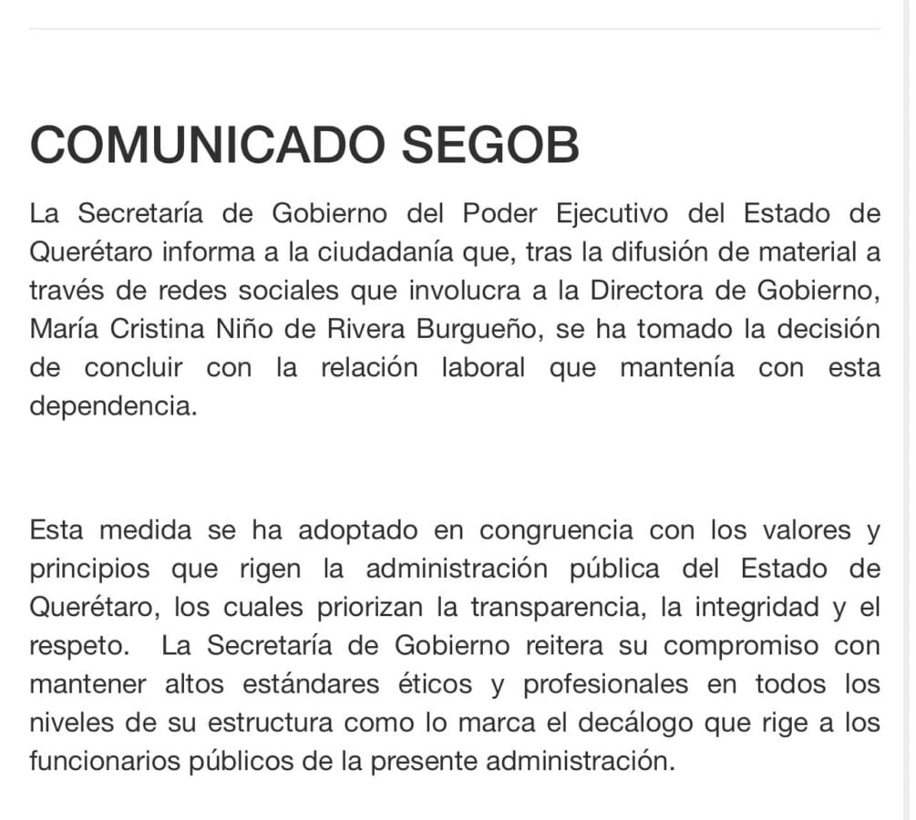 Cristina Niño de Rivera es despedida de su puesto por video viral