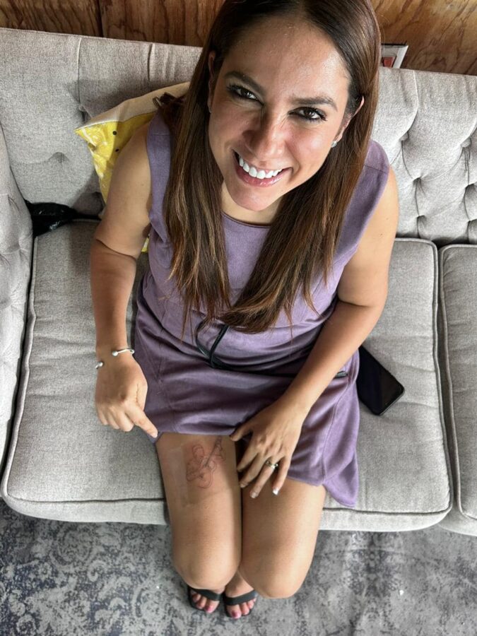 Libia García se hace tatuaje en honor a su papá