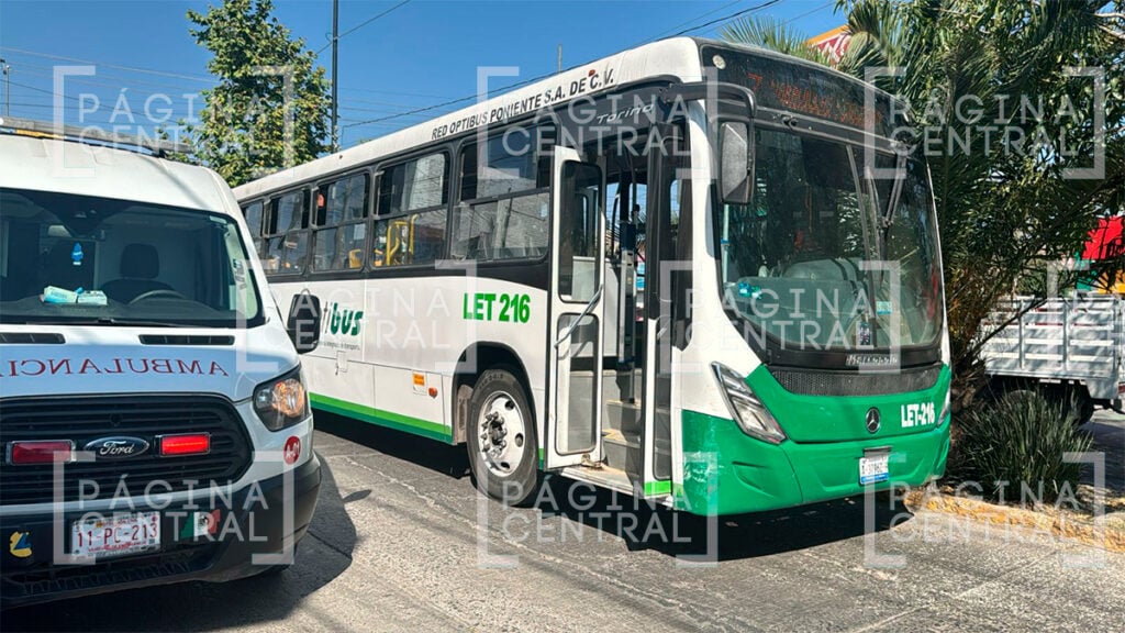 San Miguel; Actuario del Poder Judicial choca con oruga