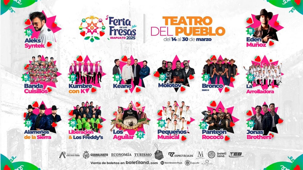 Presentan la cartelera de la Feria de las Fresas 2025