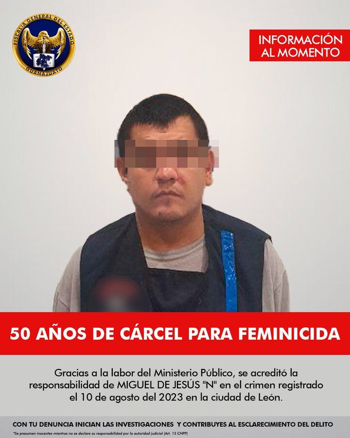 Dictan sentencia a Miguel de Jesús, feminicida de Milagros