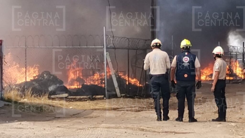 Incendio de recicladora en Granjas Económicas alarma a vecinos