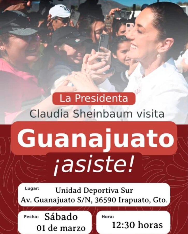 Claudia Sheinbaum llega a Guanajuato