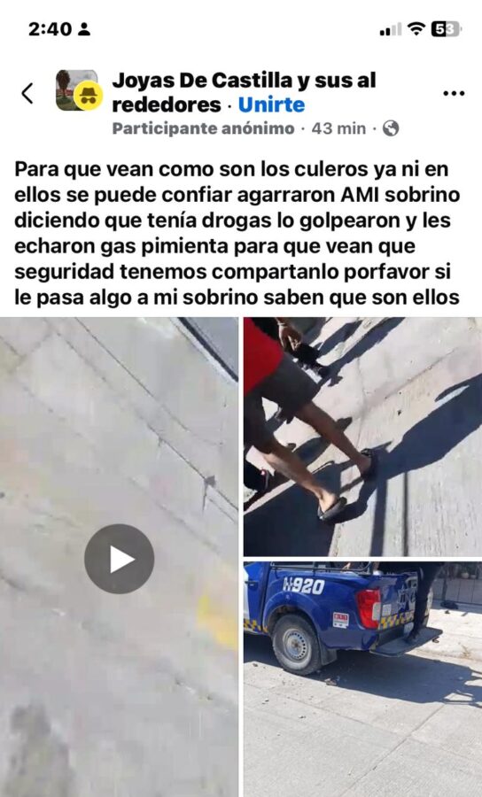 Graban pelea con policías en Joyas de Castilla, gasean a menor