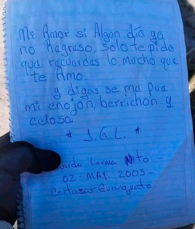  Encuentran una nota de amor en medio del desastre en Jalisco