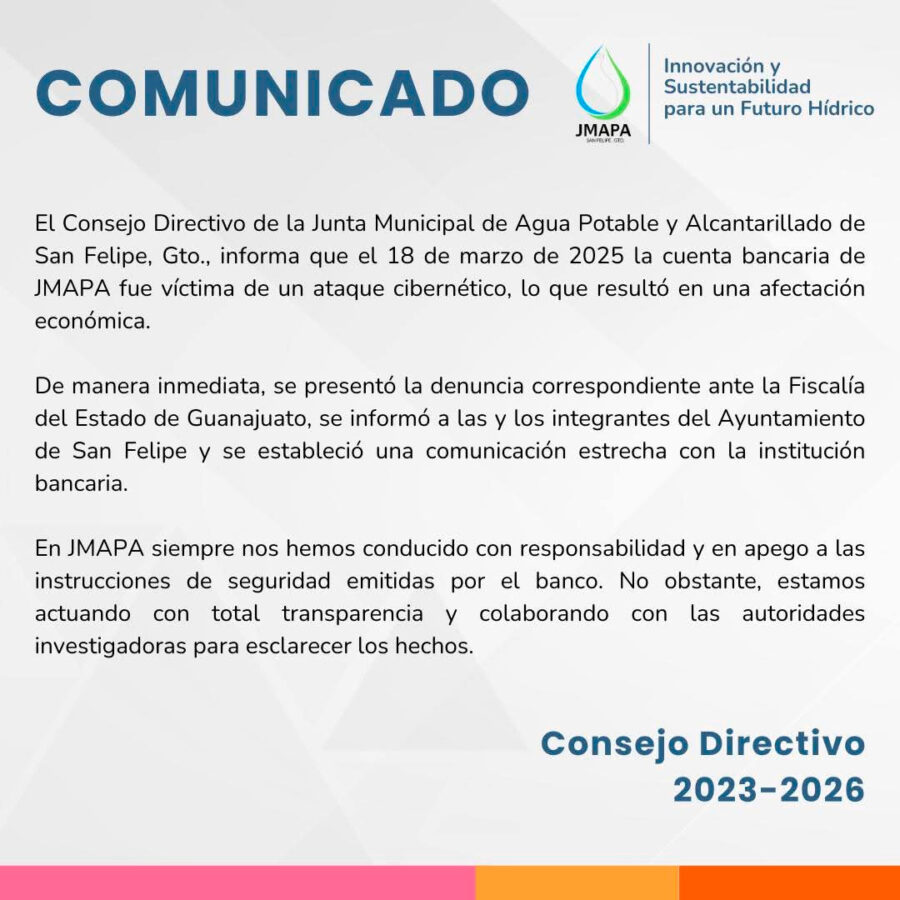 San Felipe: JMAPA sufre ciberataque y habrían robado 40 millones de pesos