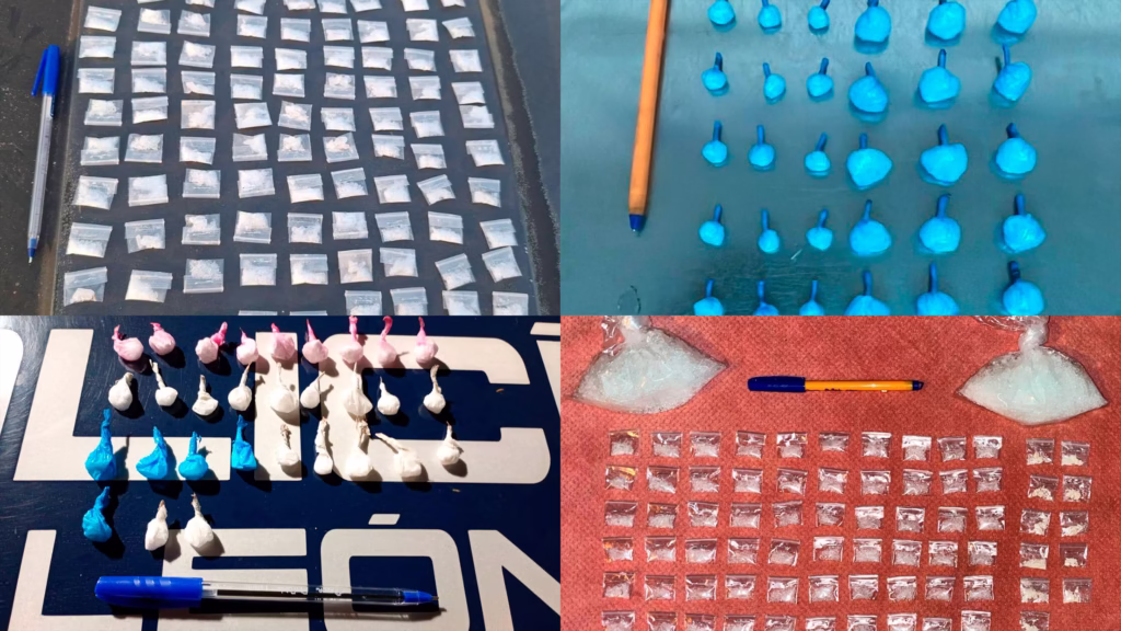 Policía de León detiene a 6 presuntos distribuidores de droga con casi 300 dosis