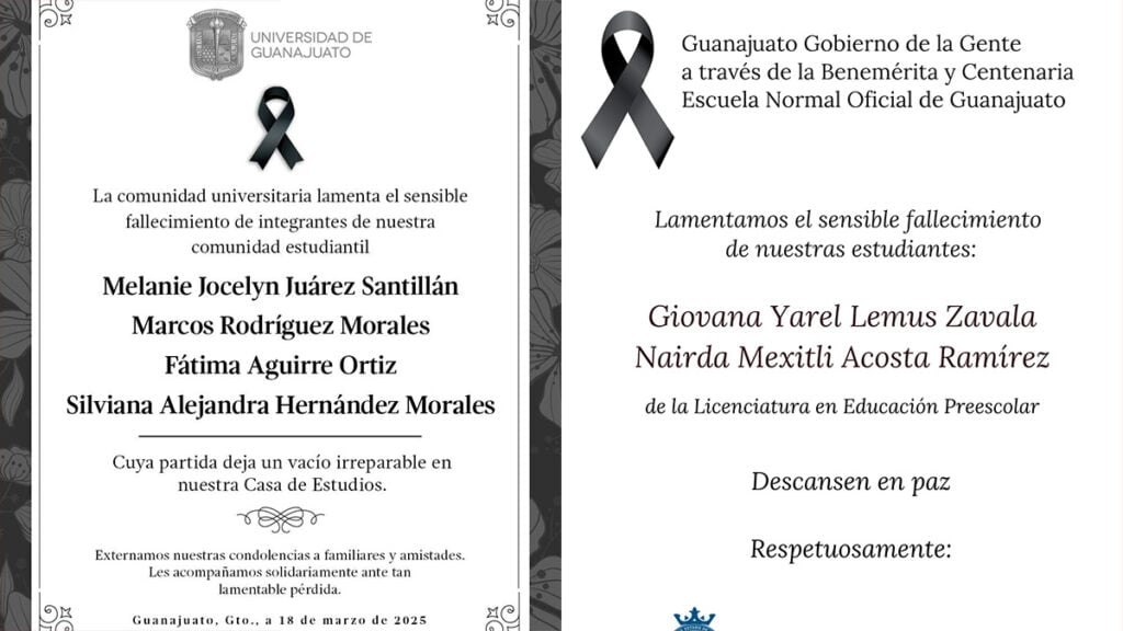 Estos son los nombres de los estudiantes fallecidos en volcadura