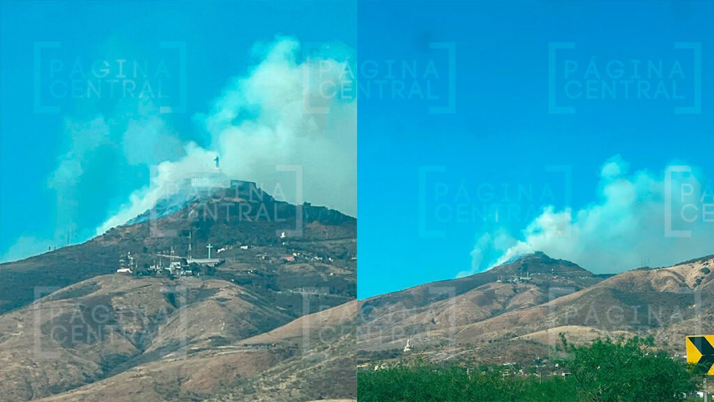 Silao: Registran incendio de pastizal en el Cerro del Cubilete