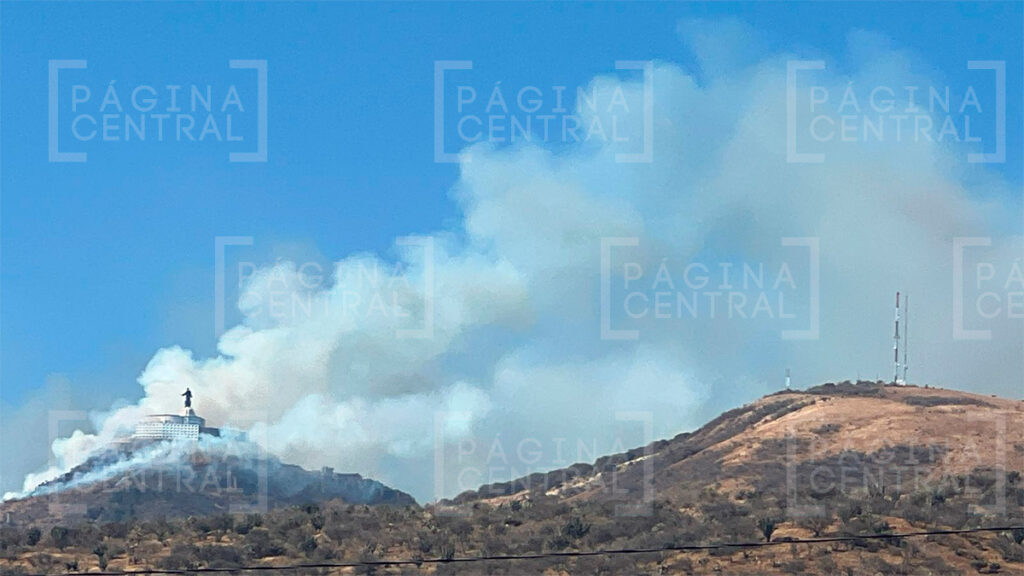 Silao: Registran incendio de pastizal en el Cerro del Cubilete
