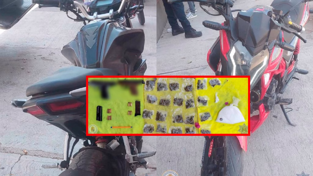 Diez de Mayo: Detienen a cuatro motociclistas con armas y droga