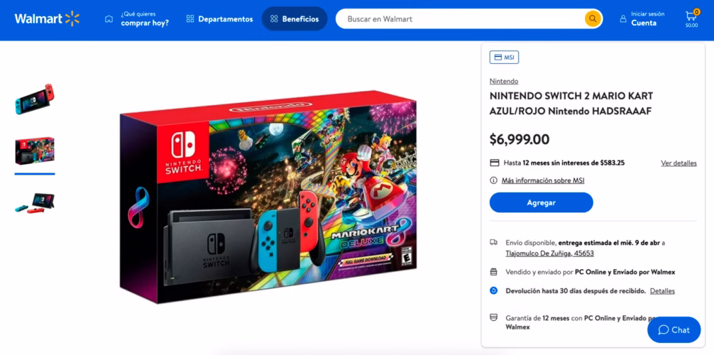 ¿Filtran el precio de la Nintendo Switch 2 en México? 