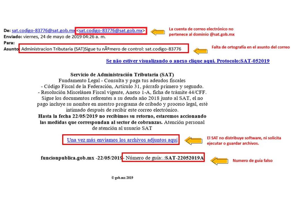 SAT: ¿Te llegó un correo? Aprende a identificar si es oficial o falso