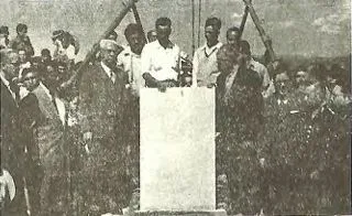 Inauguración de la presa El Palote en 1954. FOTO: Archivo Histórico