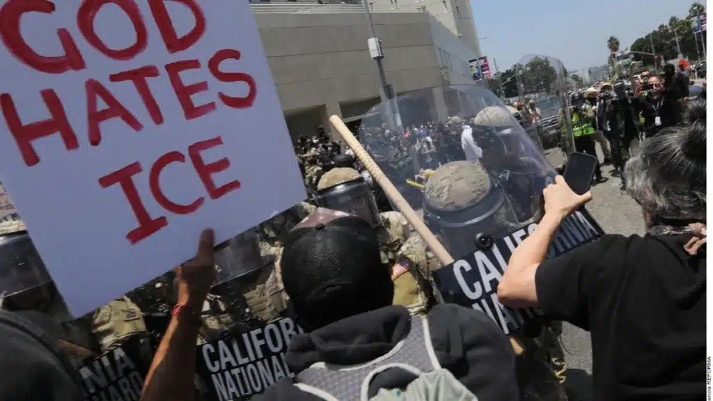 Protestas en Los Ángeles: Acusa EU a Sheinbaum de la violencia