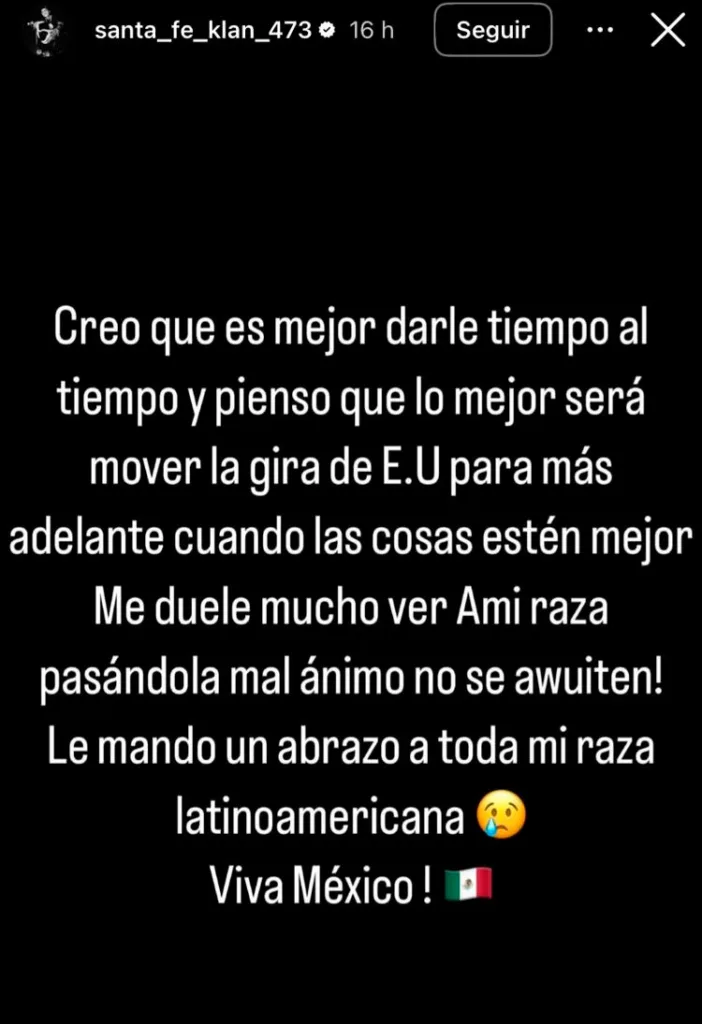 ¿Por qué Santa Fe Klan pospuso sus conciertos en EU?