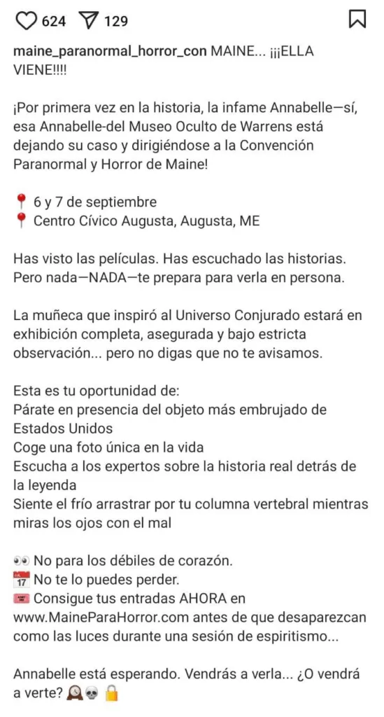 Muere investigador que llevaba a la muñeca Annabelle de gira, las causas son un misterio