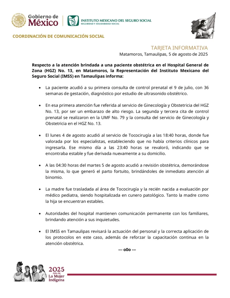 Tamaulipas: Le negaron atención médica y dio a luz en un baño del IMSS 