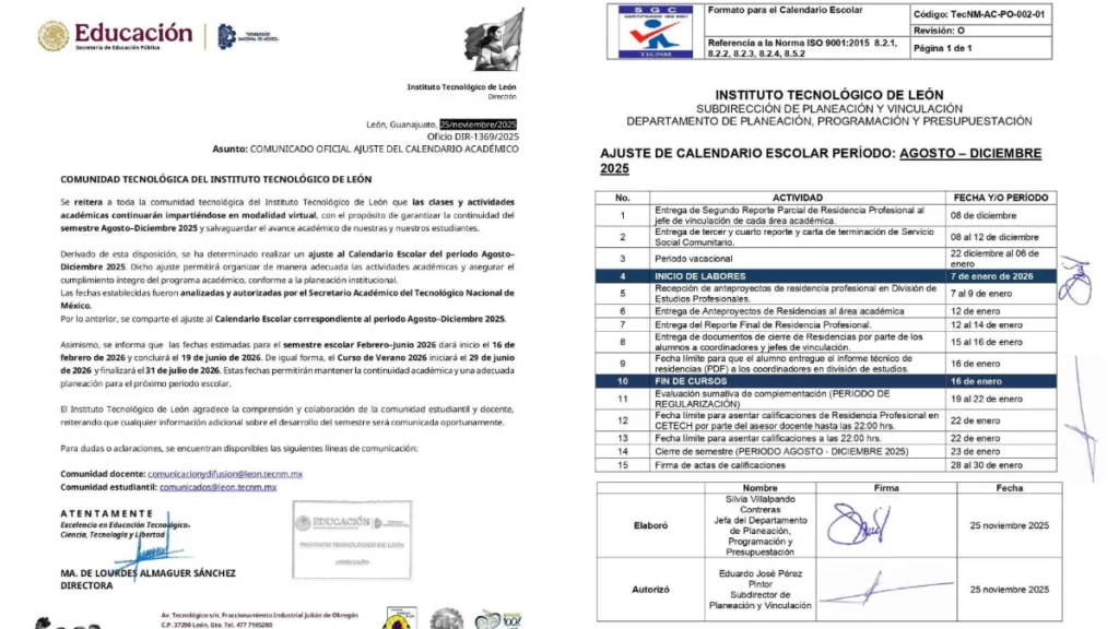 La ITL anuncia ajuste al calendario escolar